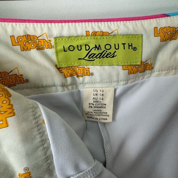 Loudmouth Ladies Bright Colored Golf Skort Size 10 Dopamine Dressing Activewear - Picture 4 of 9